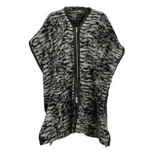Knitted black & white Diesel poncho