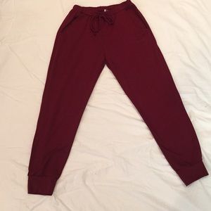 Draw string skinny sweatpants