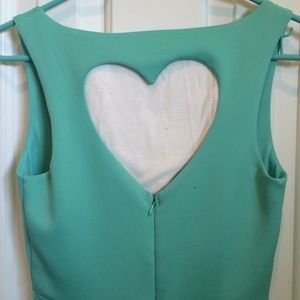 NWT Sea Green Heart Cut Out Dress