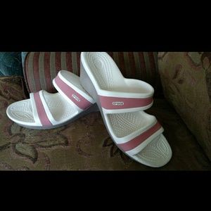 Crocs wedge heel shoes -- NWOT
