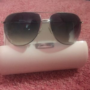 Jimmy Choo Crystal Aviator Sunglasses