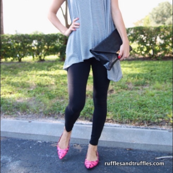 Ann Taylor Shoes - Bright pink pointy flats Ann Taylor Shoes - Bright pink pointy flats