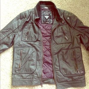 vintage faux leather jacket. Brand: Guess