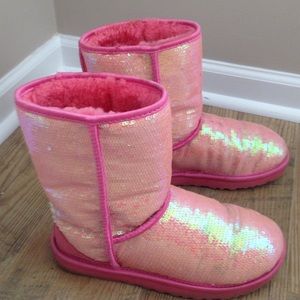 Classic Short Pink Sparkle Uggs