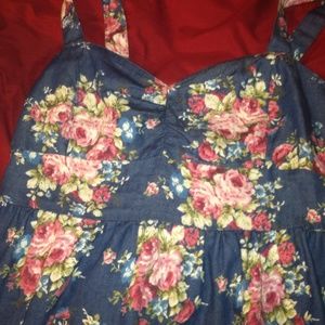 Floral print short dress