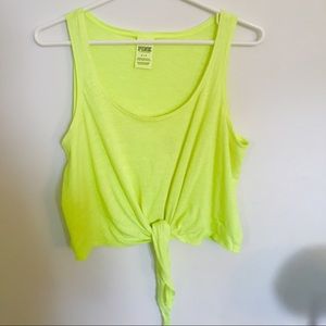 Pink summer tie tank top