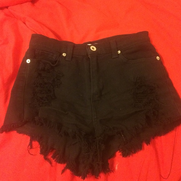 Black high waisted shorts