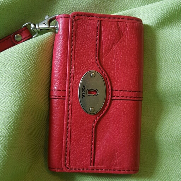 Lipstick red wristlet