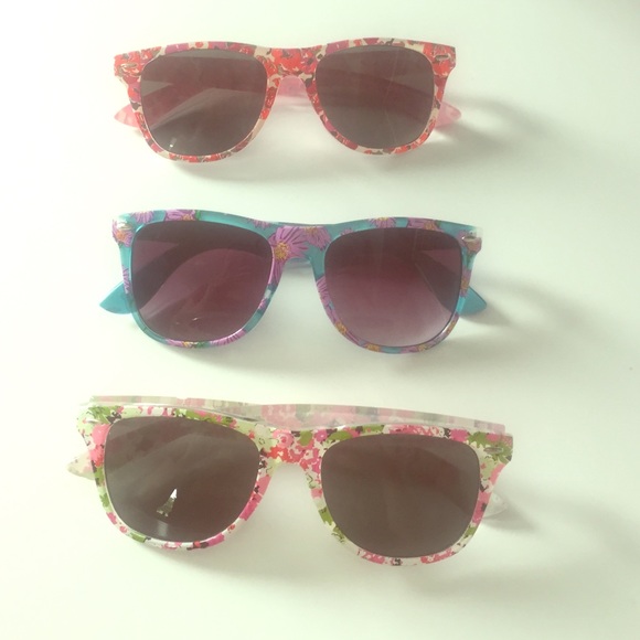 Three floral sunglasses