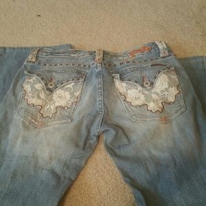 **rare** vintage lace miss me jeans size 29