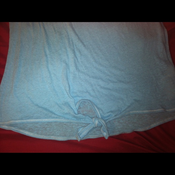 Cropped key hole blue top (more pictures)