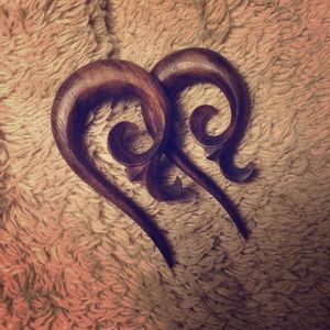 Organic Wood Horn hanging plugs 🌲 size 00