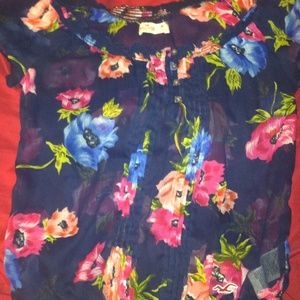 Singed floral top