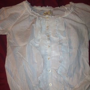 Ruffled classy white top