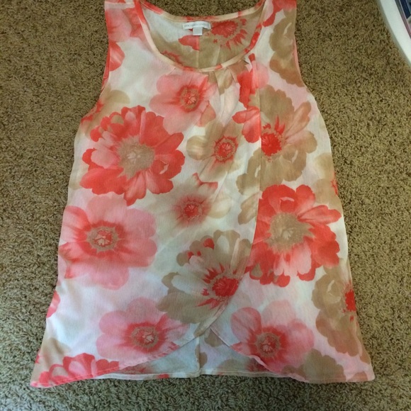 New York & Company Large Floral Tank