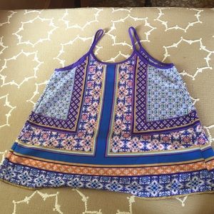 Tribal print flare top