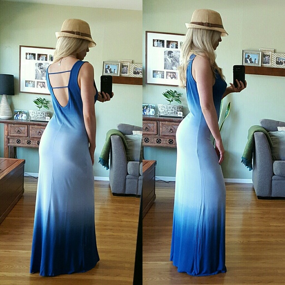RESERVED Beautiful Blue Maxi - Picture 2 of 3