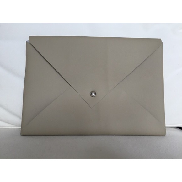 Beige clutch or computer cover