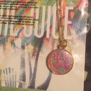 Lilly Pulitzer necklace and sticky notes (w/case)