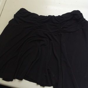 Black stretchy mini skirt