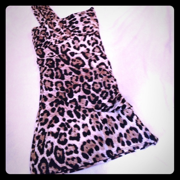 Draped animal stretch dress