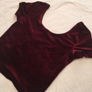 Velvet cropped top