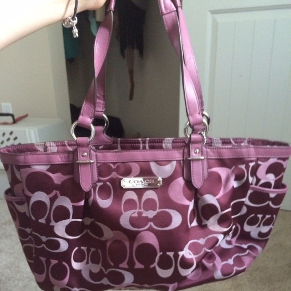 Purple coach purse