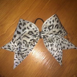 Cheer Leopard Sparkly Bow