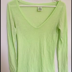 Long sleeve pastel green shirt