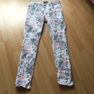 Floral jeans
