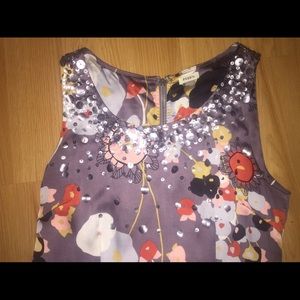 100% Silk Fossil dress with sequin embellishment