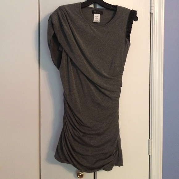Grey asymmetrical jersey dress