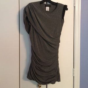 Grey asymmetrical jersey dress