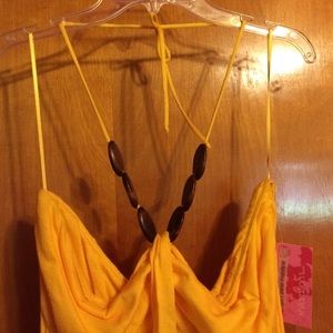 Yellow halter dress