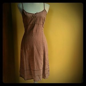 Little brown linen dress 10 h&m