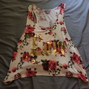 Cropped rose tank