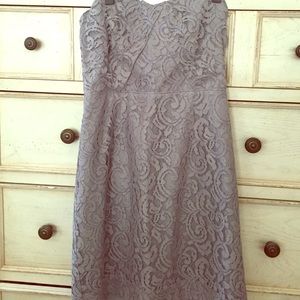 🌟🌟JCREW LACE STORM GRAY STRAPLESS DRESS!🌟🌟