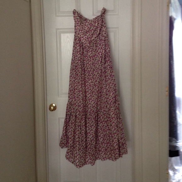 Strapless flower printed cotton dress GAP dress
