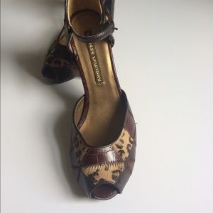 Chinese Laundry peep toe leopard heels