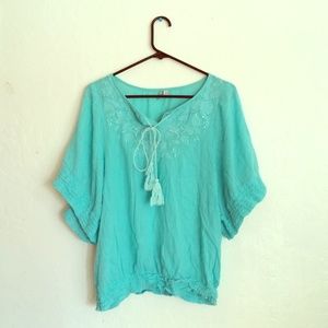 Ripcurl Tiffany Blue Boho Top