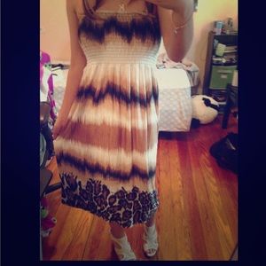 Sun Dress with leopard print