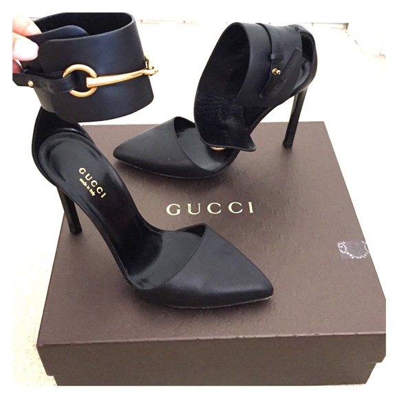 gucci ankle strap pumps