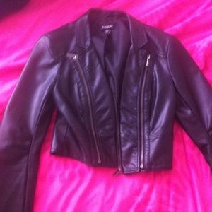 Black leather jacket
