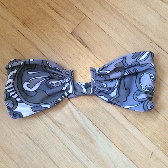 Mikoh Other - Grey and White Paisley Print Mikoh Bandeau