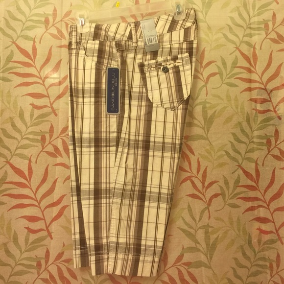 Brown plaid capris