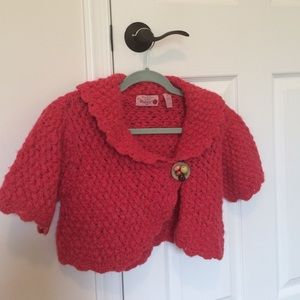 Anthropologie hand knit cropped sweater