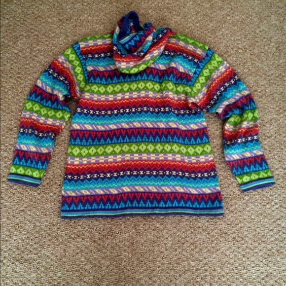 Boho hippie Peru Alpaca Sweater Cardigan surfer - Picture 3 of 3