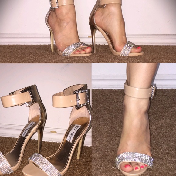 Steve Madden Rhinestone heels with ankle strap