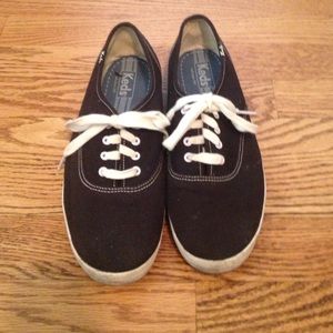Black and white Keds