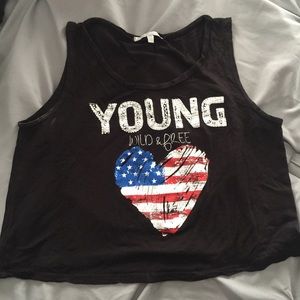 Young wild and free crop top